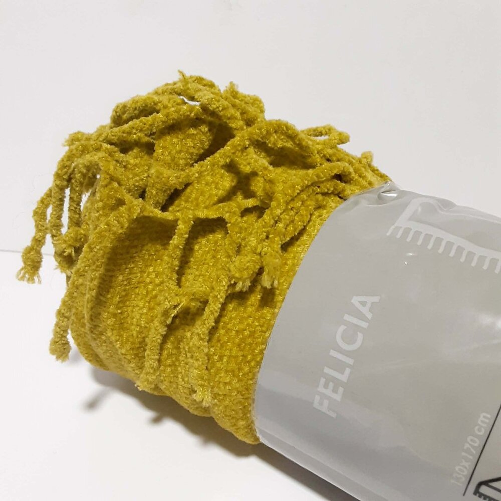 Discontinued IKEA Felicia Throw Blanket Fringe Acrylic 51" x 67" 130x170 cm NEW